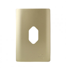 Placa p/ 1 Tomada Vertical 4x2 - Novara Dourado